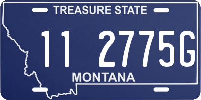 MT license plate 112775G