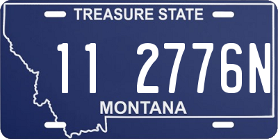 MT license plate 112776N
