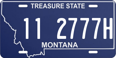 MT license plate 112777H