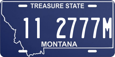MT license plate 112777M