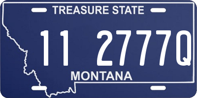 MT license plate 112777Q
