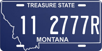 MT license plate 112777R
