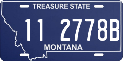 MT license plate 112778B
