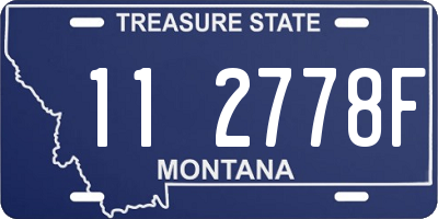MT license plate 112778F