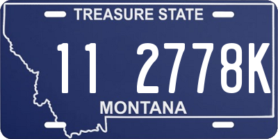 MT license plate 112778K