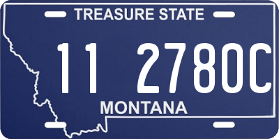 MT license plate 112780C