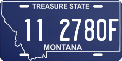 MT license plate 112780F