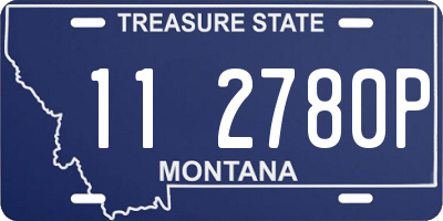 MT license plate 112780P