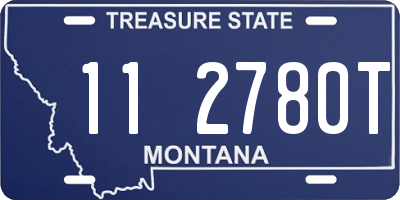 MT license plate 112780T