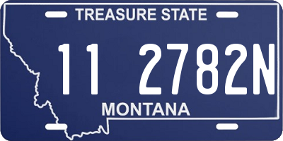 MT license plate 112782N