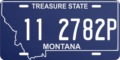 MT license plate 112782P
