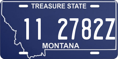 MT license plate 112782Z