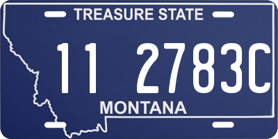 MT license plate 112783C