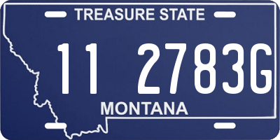 MT license plate 112783G