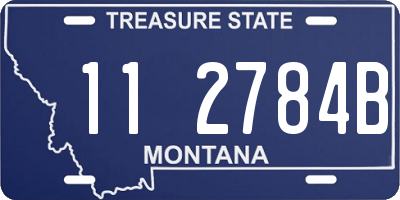 MT license plate 112784B