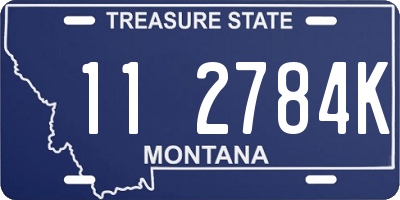 MT license plate 112784K