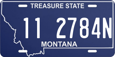 MT license plate 112784N