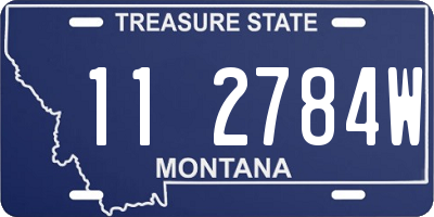 MT license plate 112784W