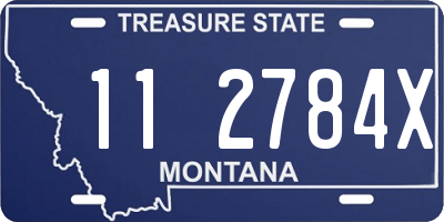 MT license plate 112784X