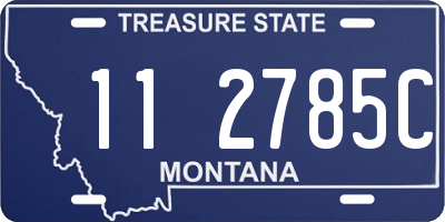 MT license plate 112785C
