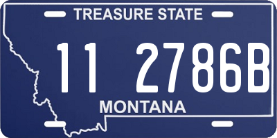 MT license plate 112786B