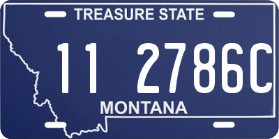 MT license plate 112786C