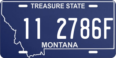 MT license plate 112786F