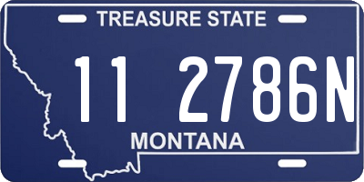MT license plate 112786N