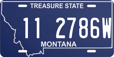 MT license plate 112786W