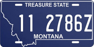 MT license plate 112786Z