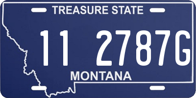 MT license plate 112787G