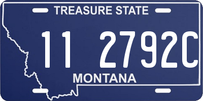 MT license plate 112792C