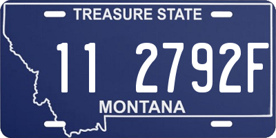 MT license plate 112792F