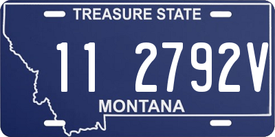 MT license plate 112792V