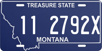 MT license plate 112792X