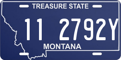 MT license plate 112792Y