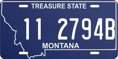 MT license plate 112794B