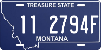 MT license plate 112794F