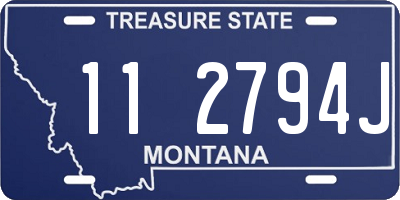 MT license plate 112794J