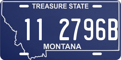 MT license plate 112796B