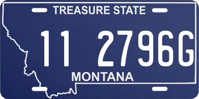 MT license plate 112796G