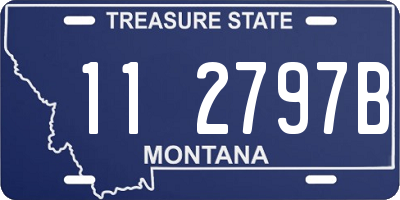 MT license plate 112797B