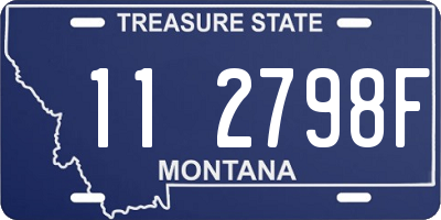 MT license plate 112798F