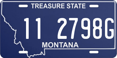 MT license plate 112798G