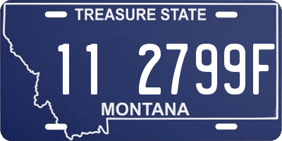 MT license plate 112799F