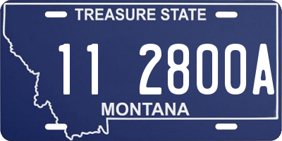 MT license plate 112800A