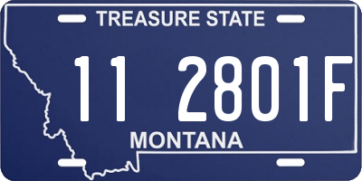 MT license plate 112801F