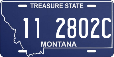 MT license plate 112802C