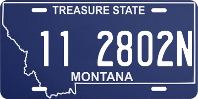 MT license plate 112802N