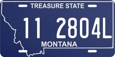 MT license plate 112804L